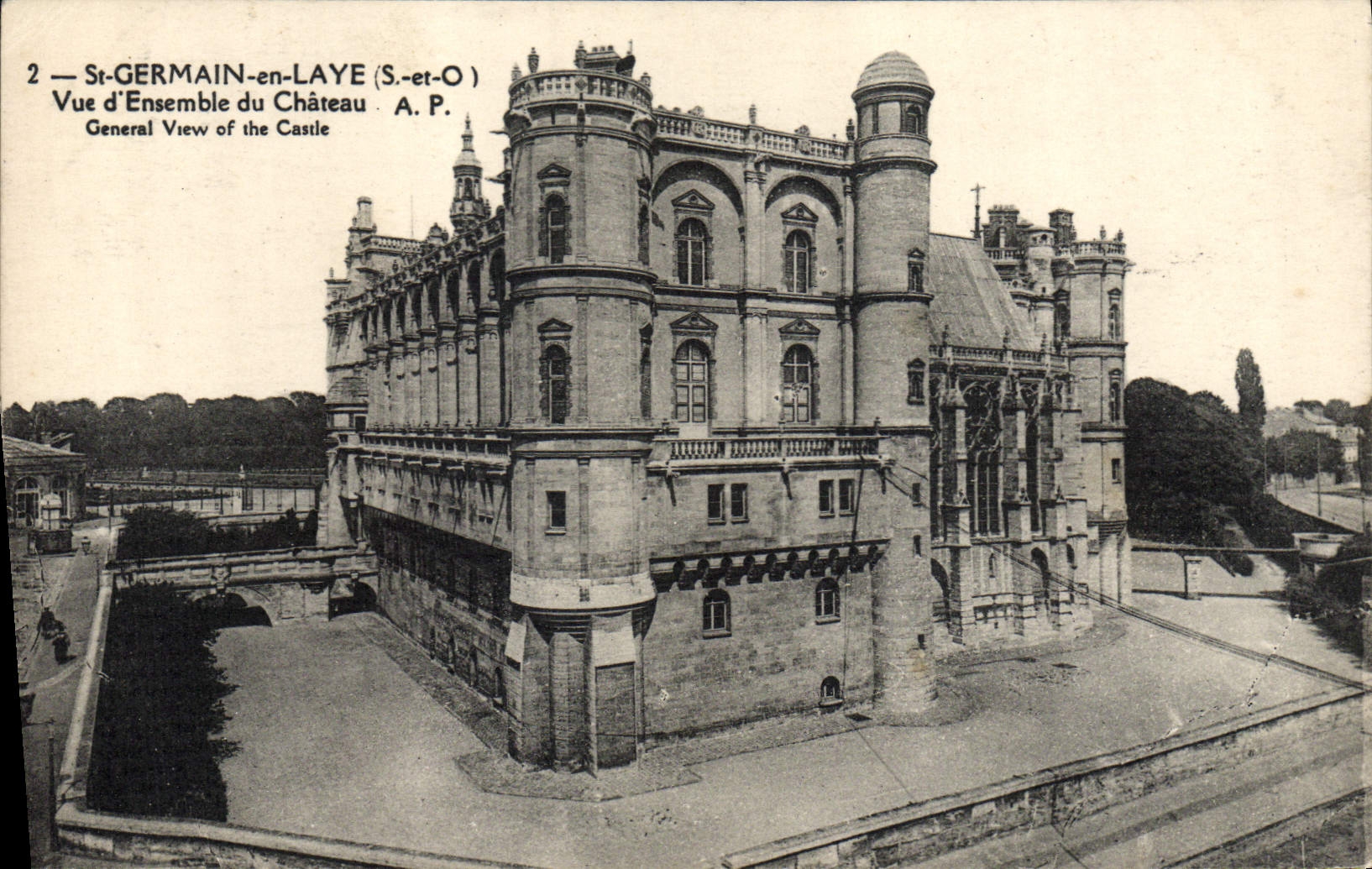 CPA St Germain en Laye Vue d'Ensemble du Chateau