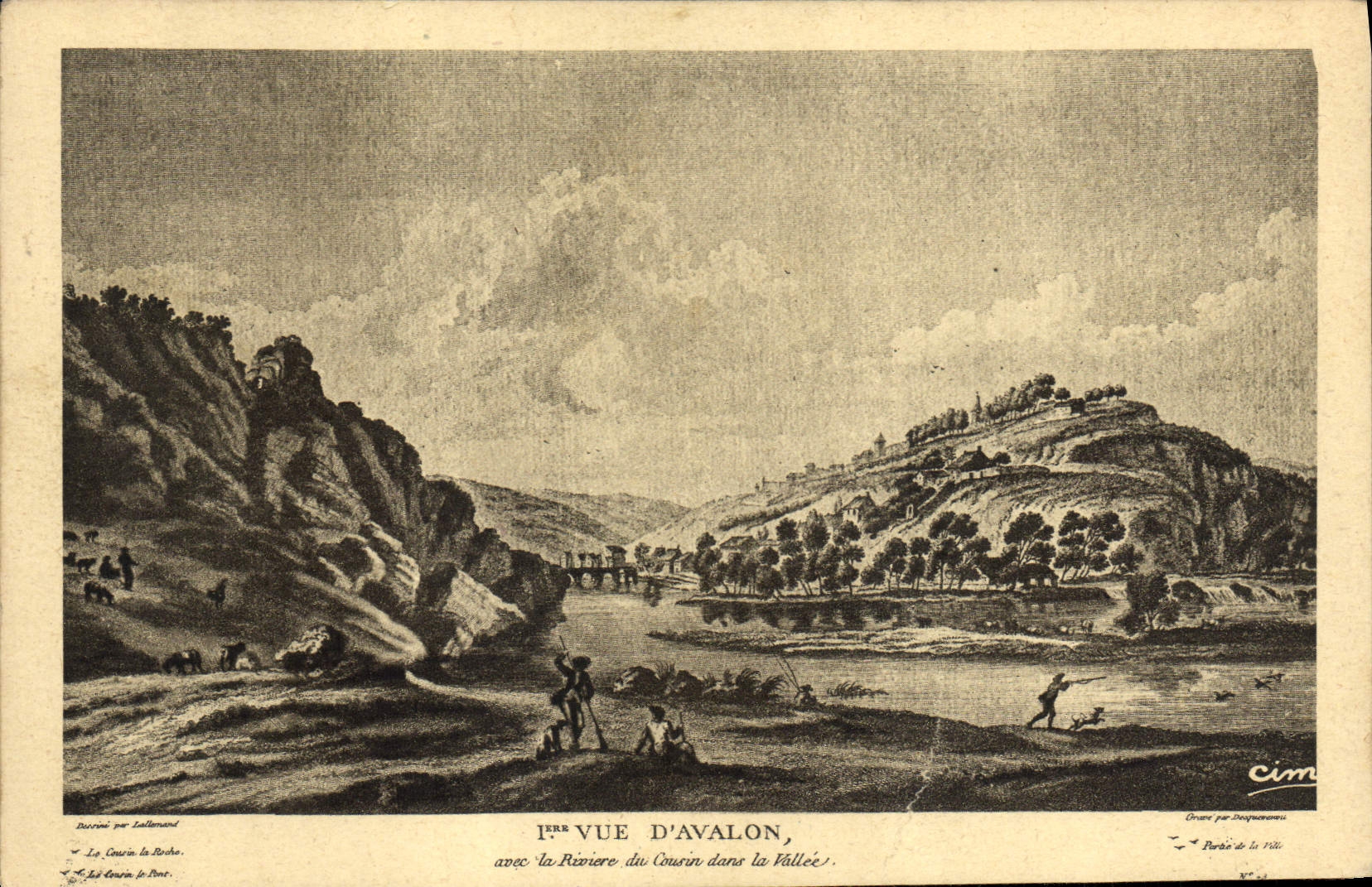 VINTAGE POSTCARD Seen of Avallon