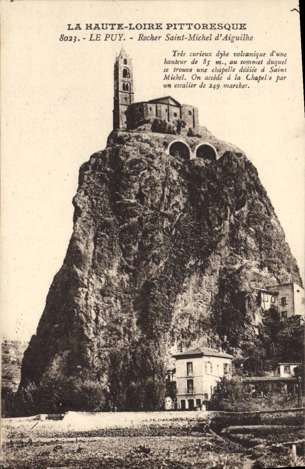 VINTAGE POSTCARD Puy Rock Saint Michel of Aiguilhe