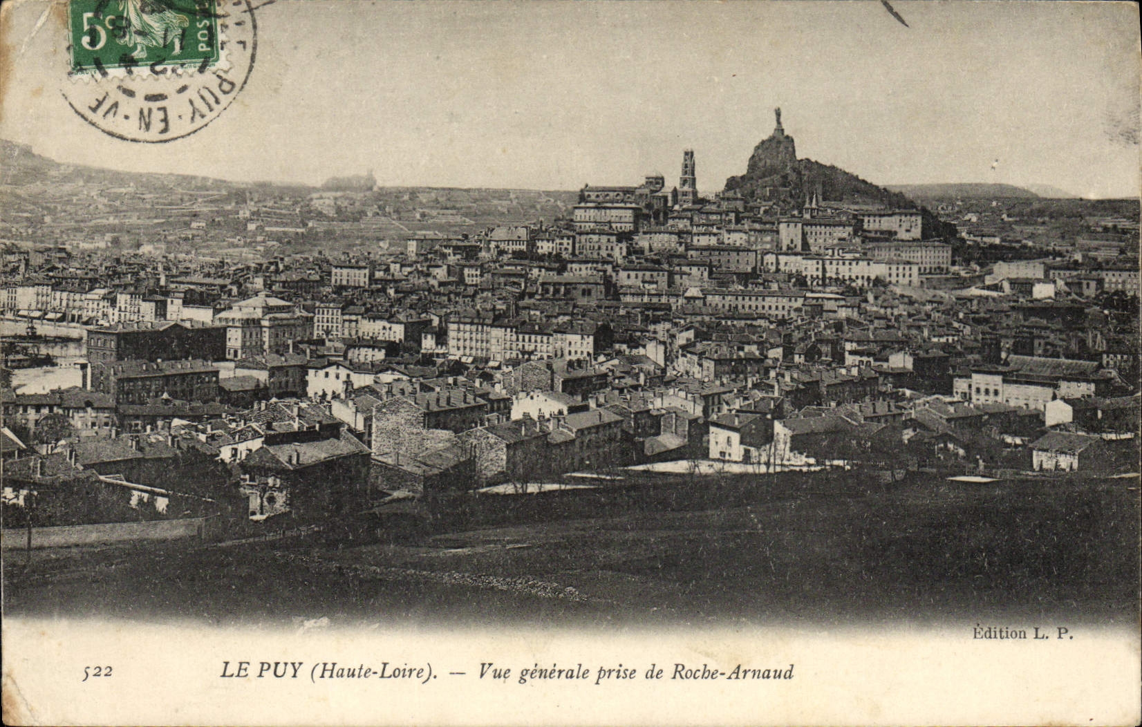 CPA Le Puy en Velay Vue Generale Prise de Roche Arnaud