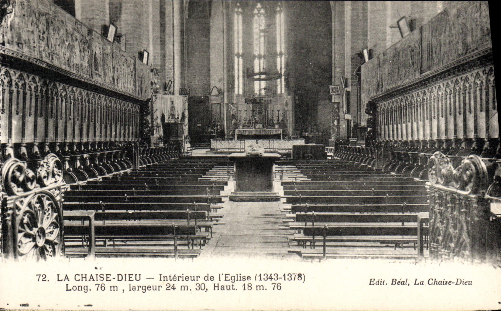 VINTAGE POSTCARD the Chair Interior God of the Church