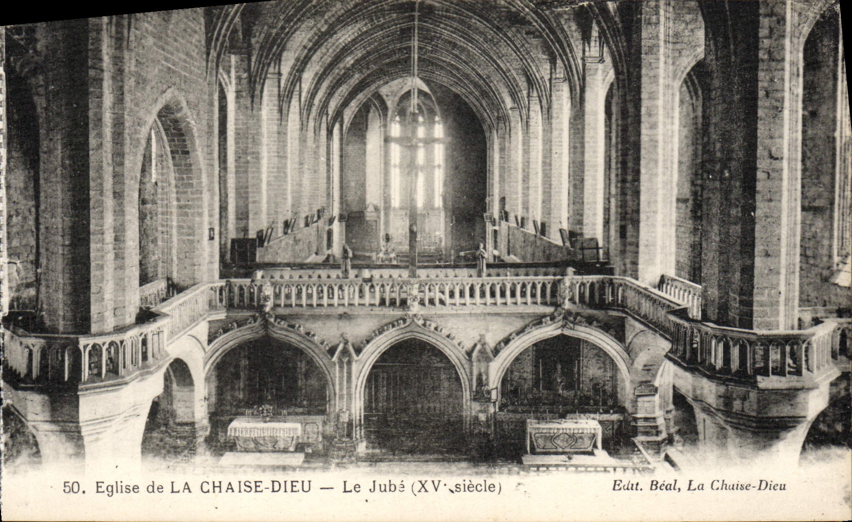 VINTAGE POSTCARD the Chair God Church the jube