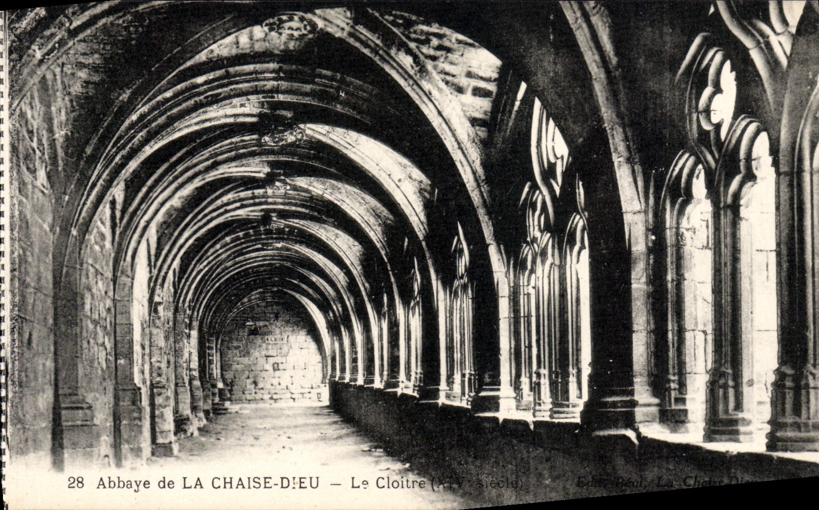 VINTAGE POSTCARD the Chair God Abbey the cloister