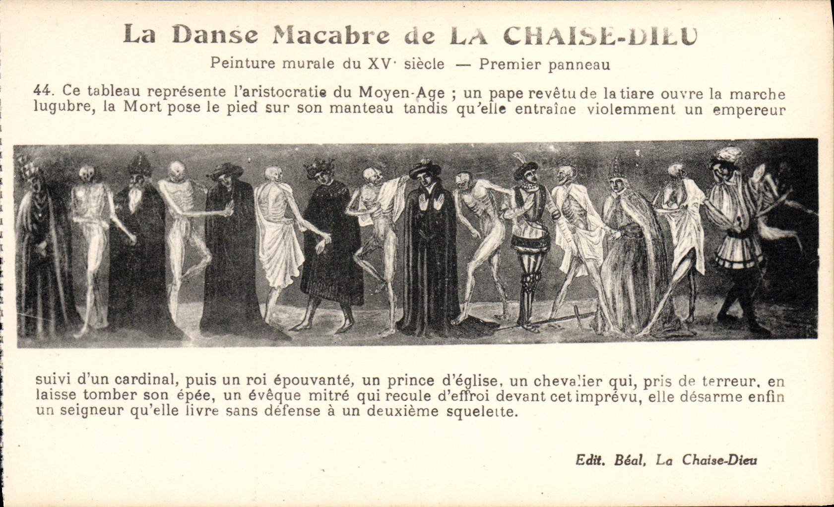 VINTAGE POSTCARD the Chair God Dances Macabre