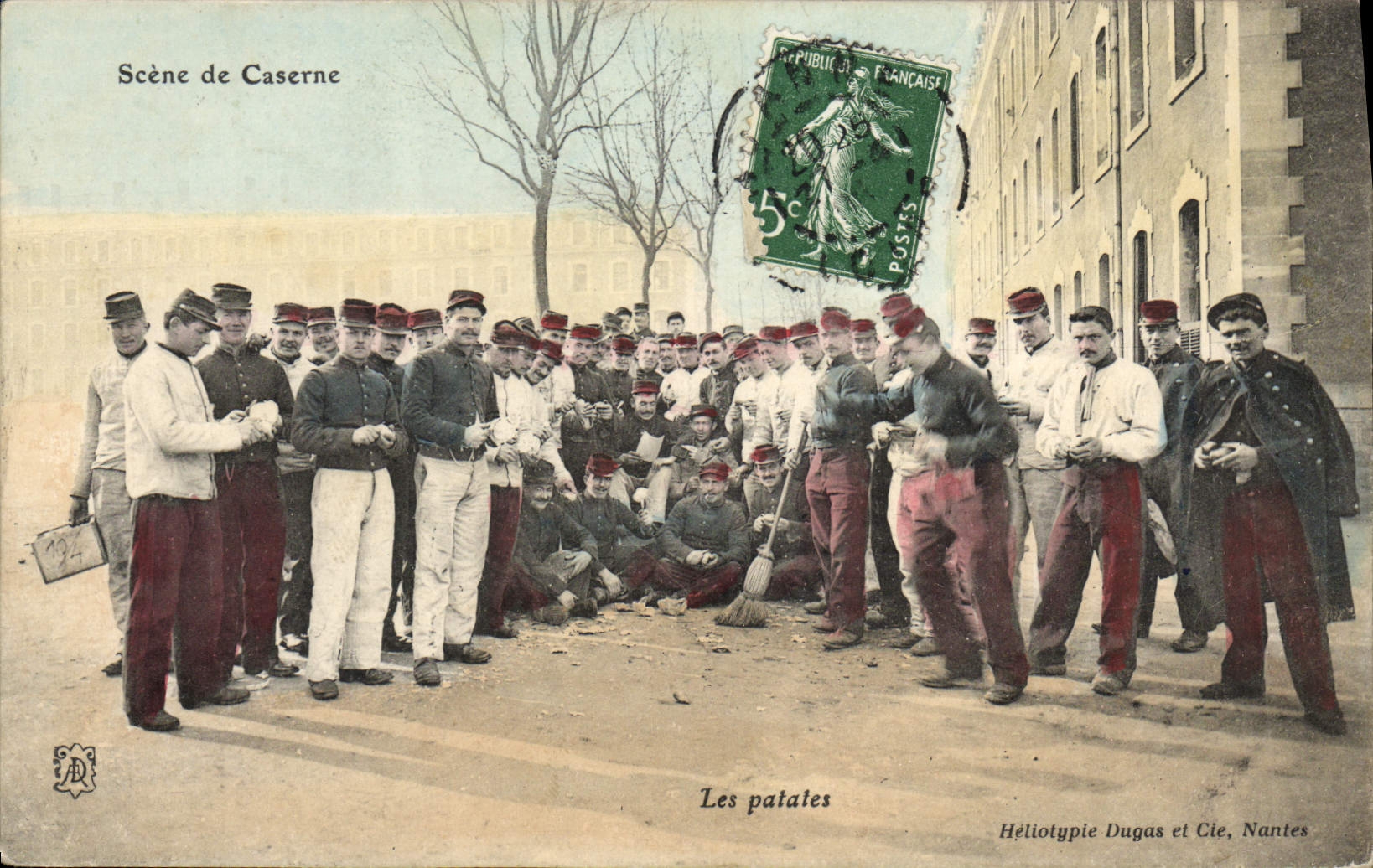 VINTAGE POSTCARD Militaria potatos