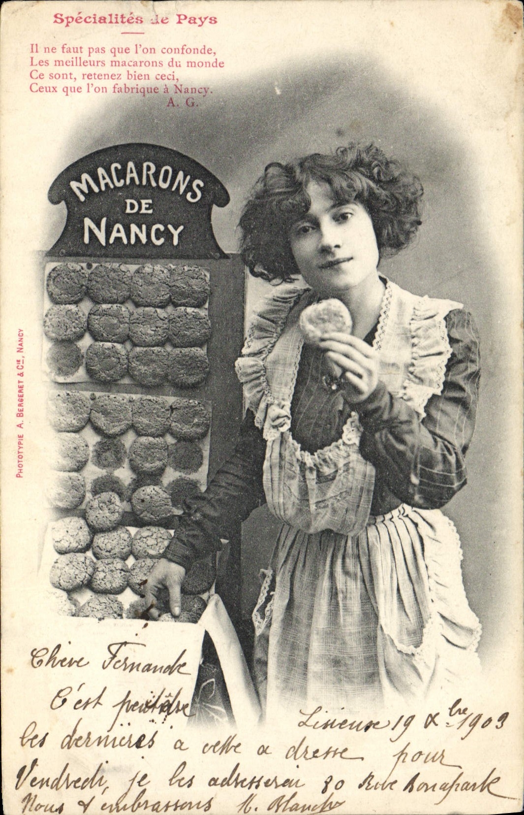 CPA Specialites de pays Macarons de Nancy 