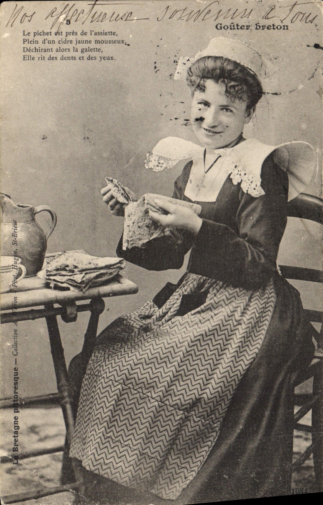 CPA Gouter breton Folklore 