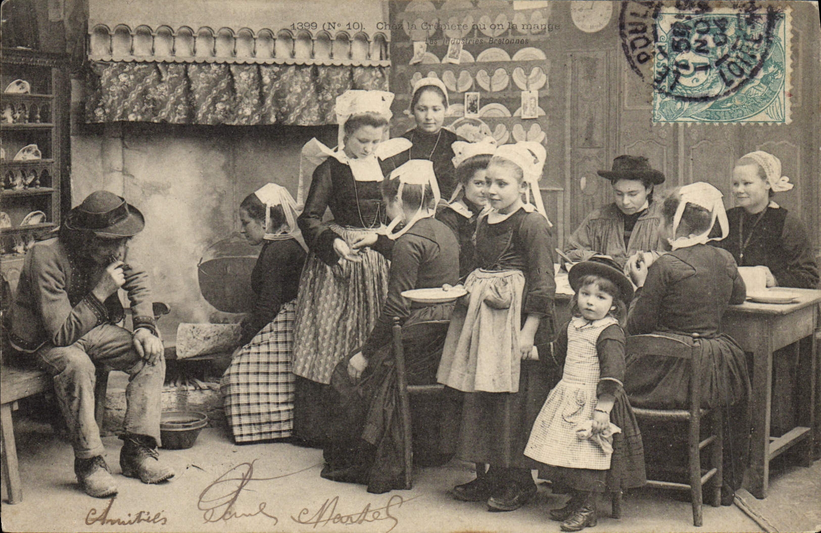 CPA Folklore Chez la crepiere