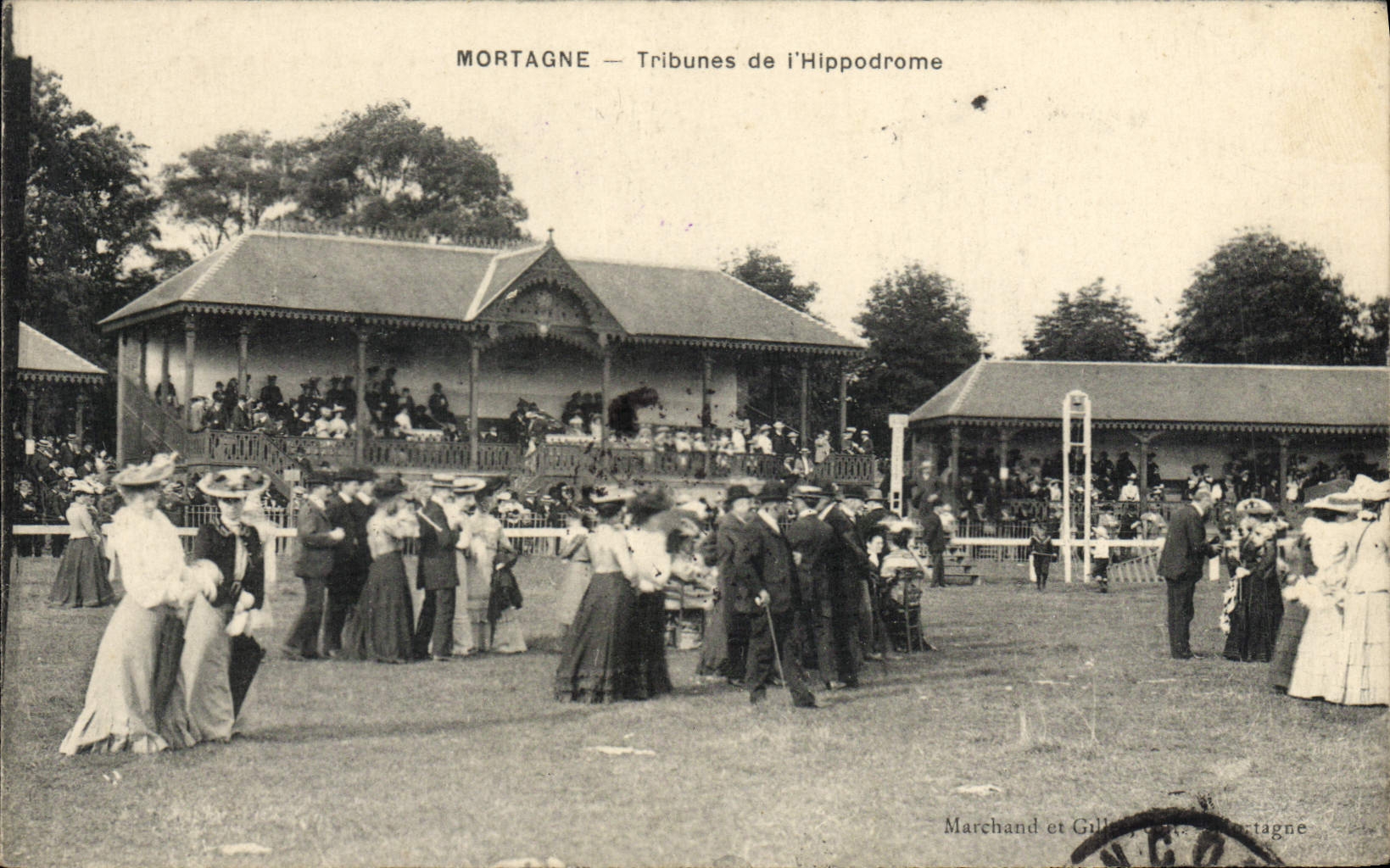 CPA Cheval Equitation Hippisme Mortagne Tribunes de l'hippodrome