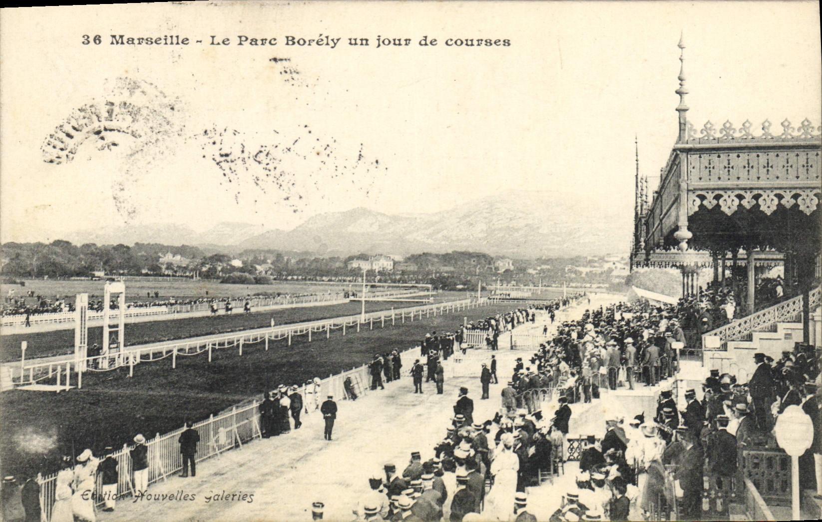 Equitación Hippisme Marsella del caballo de la POSTAL de la VENDIMIA el parque de Borely un día de razas