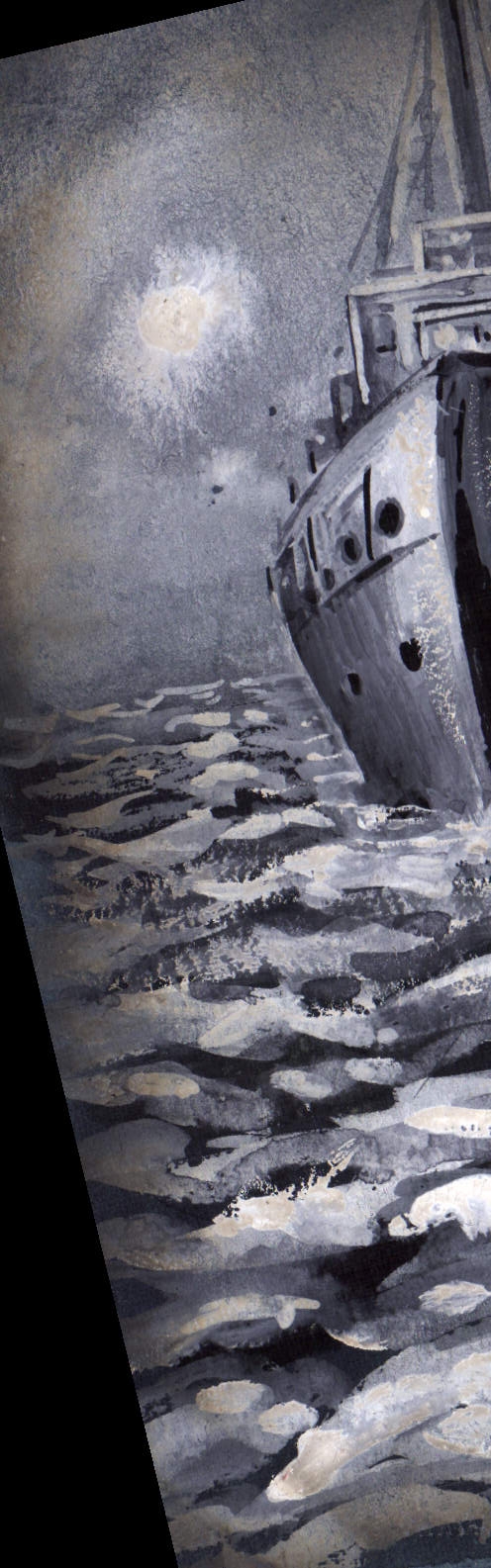 CPA Bateau (dessin a la main)