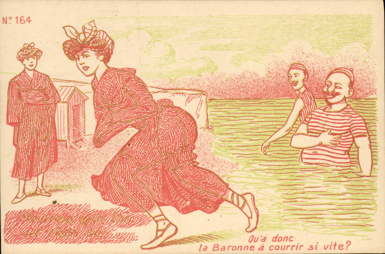 CPA Nu erotique Femme La baronne