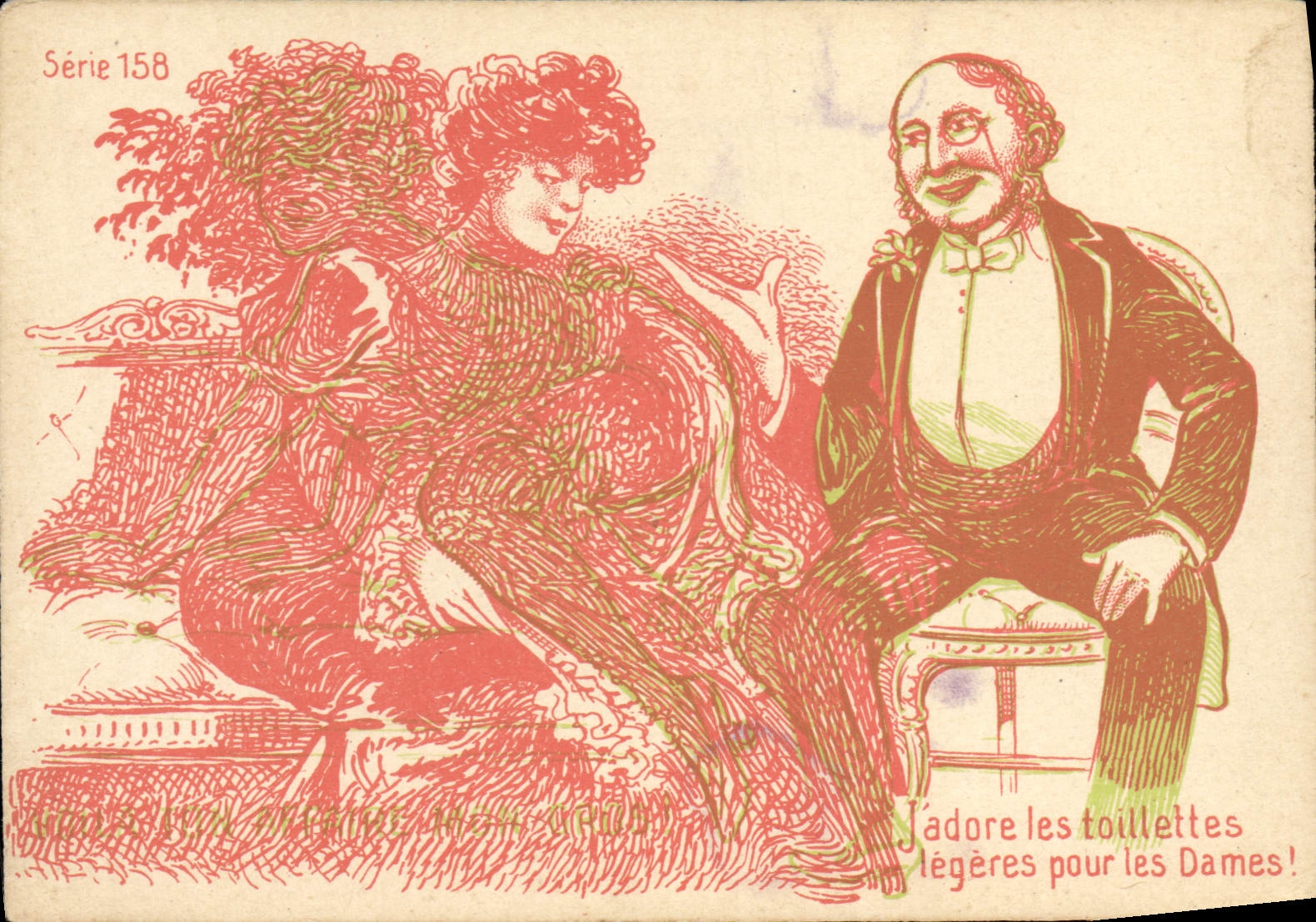 CPA Nu erotique Femme J'adore les toilettes legeres pour les dames