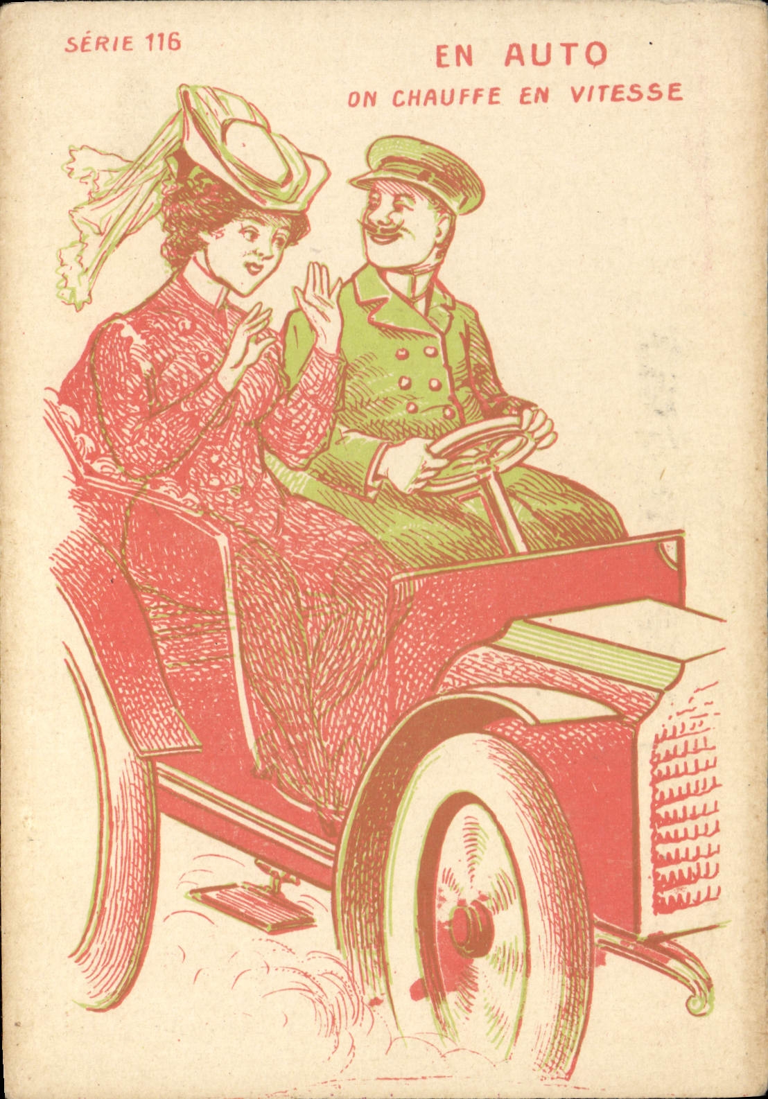 CPA Nu erotique Femme En Auto Automobile