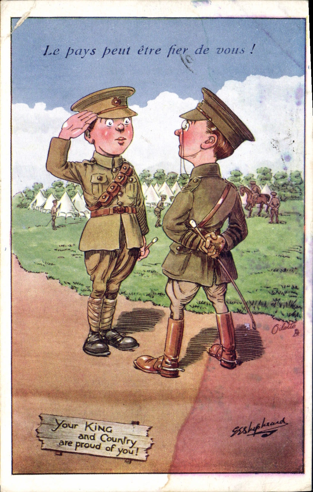 CPA Fantaisie Illustrateur Soldat Militaria Shapleaca 