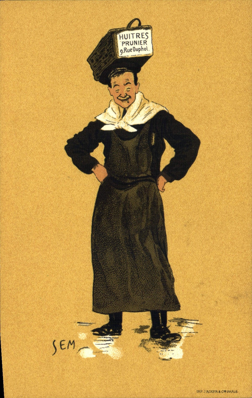CPA Fantaisie Illustrateur Sem Huitres Prunier Rue Duphot TOP