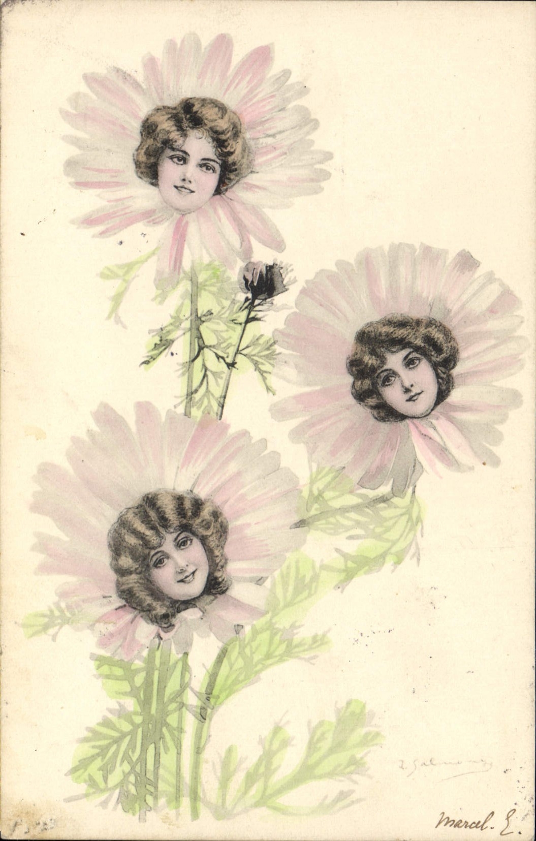 CPA Fantaisie Illustrateur Femme 