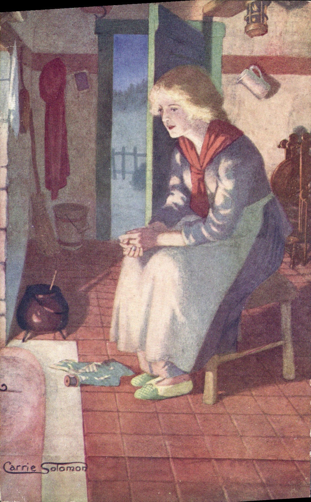 CPA Fantaisie Illustrateur Femme Carrie Salomon