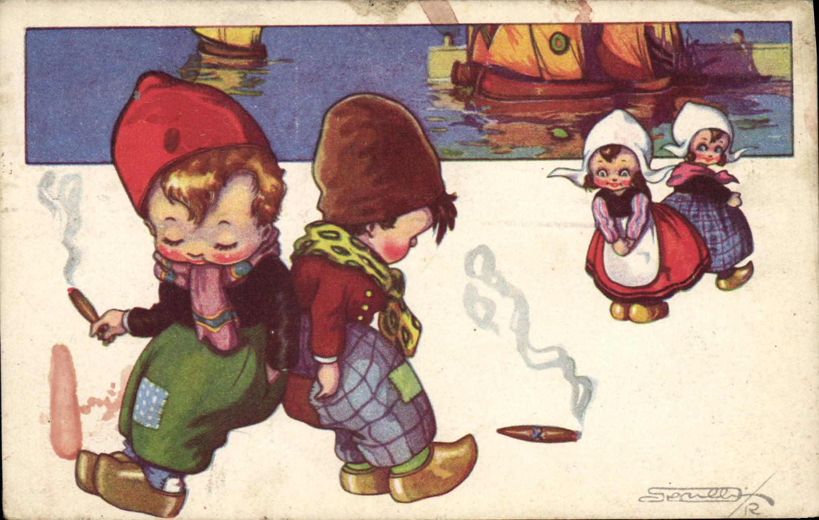 CPA Fantaisie Illustrateur Enfants 