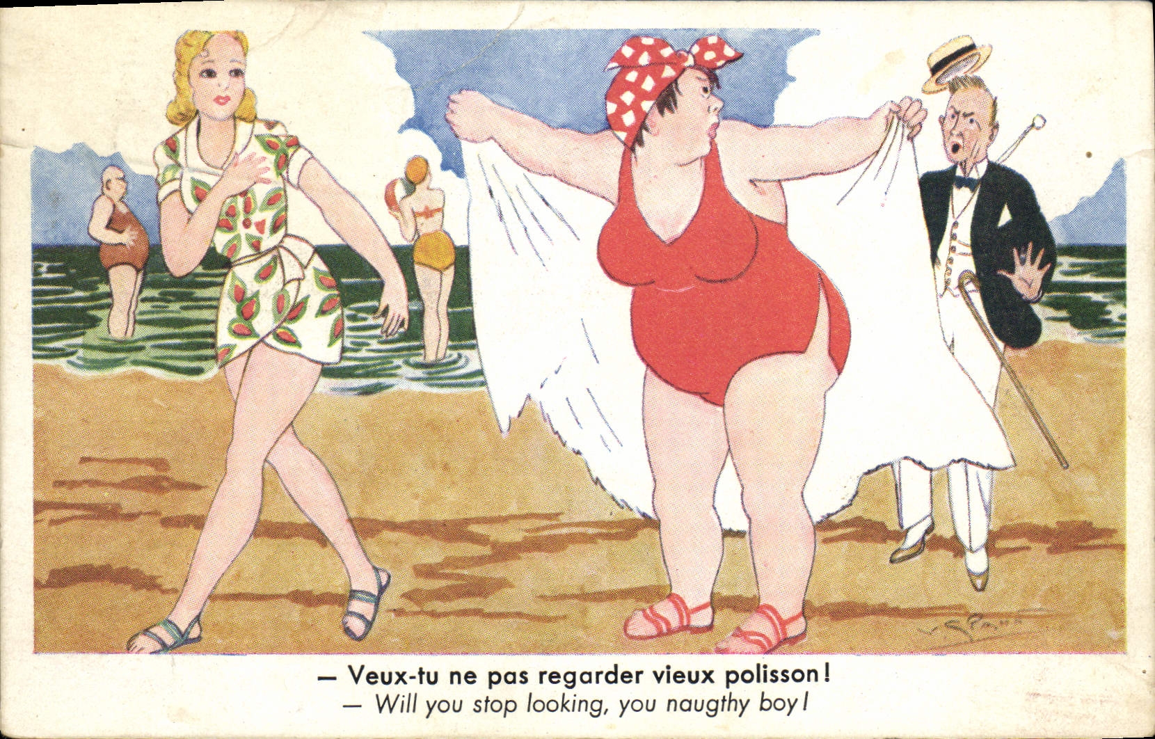 CPA Fantaisie Illustrateur Femme forte 