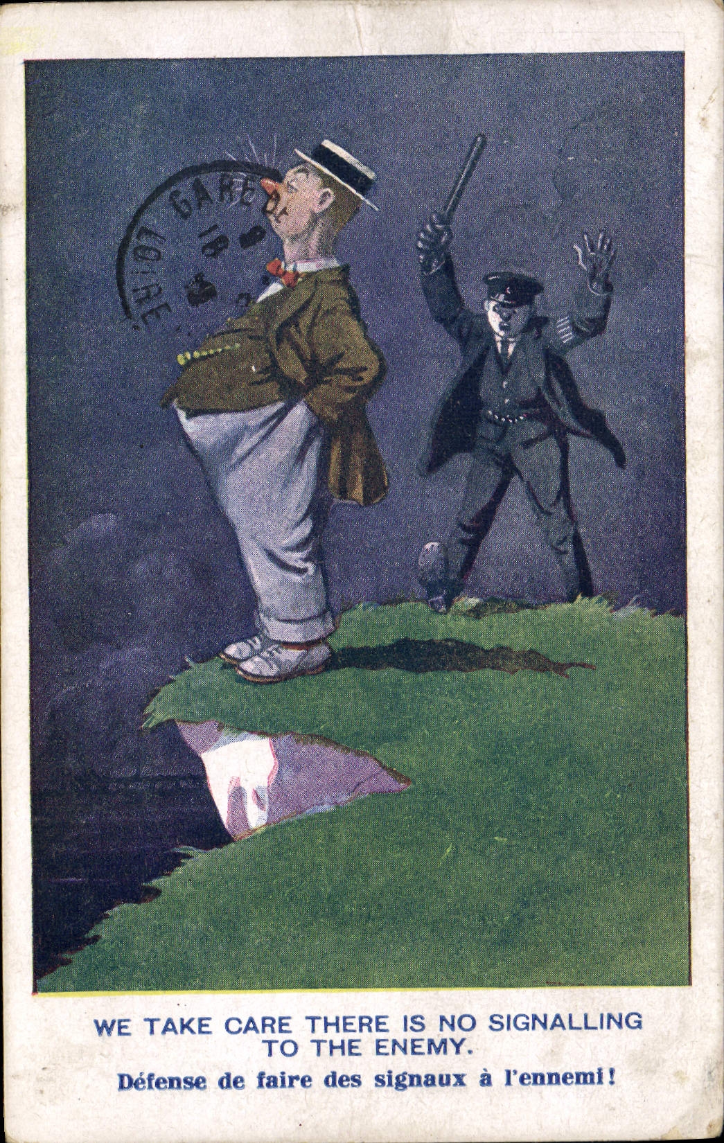 El oficial de policía de la mujer del ilustrador de Fantaisie de la POSTAL de la VENDIMIA organiza