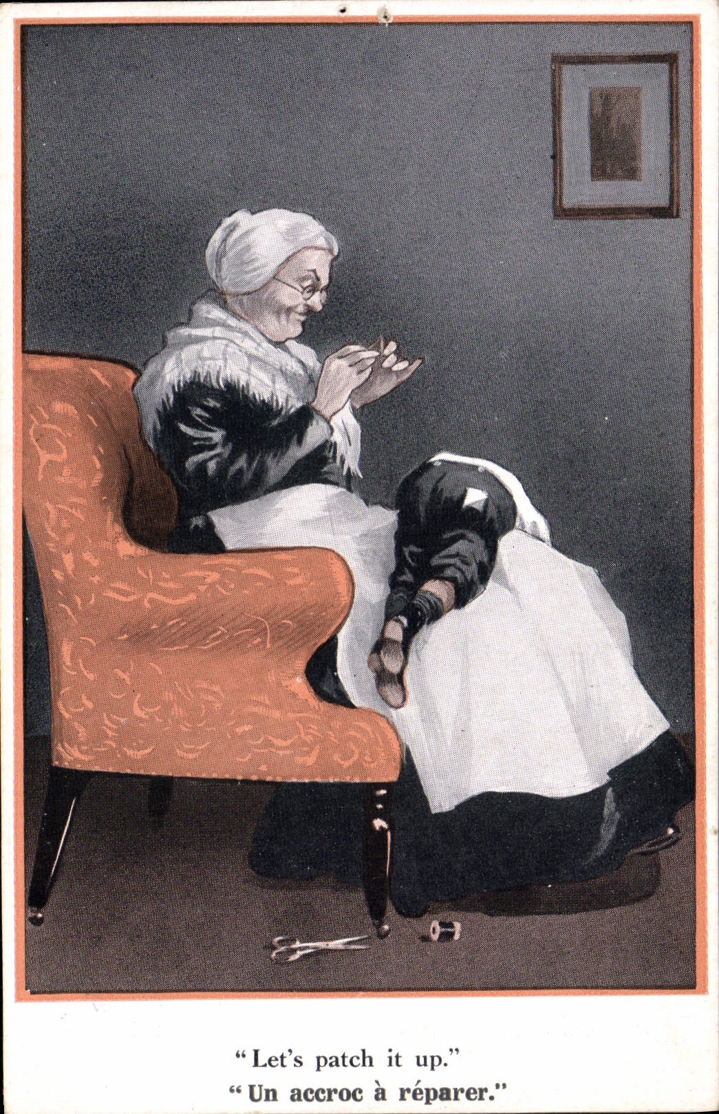 VINTAGE POSTCARD Fantasy Large Illustrator Woman mother