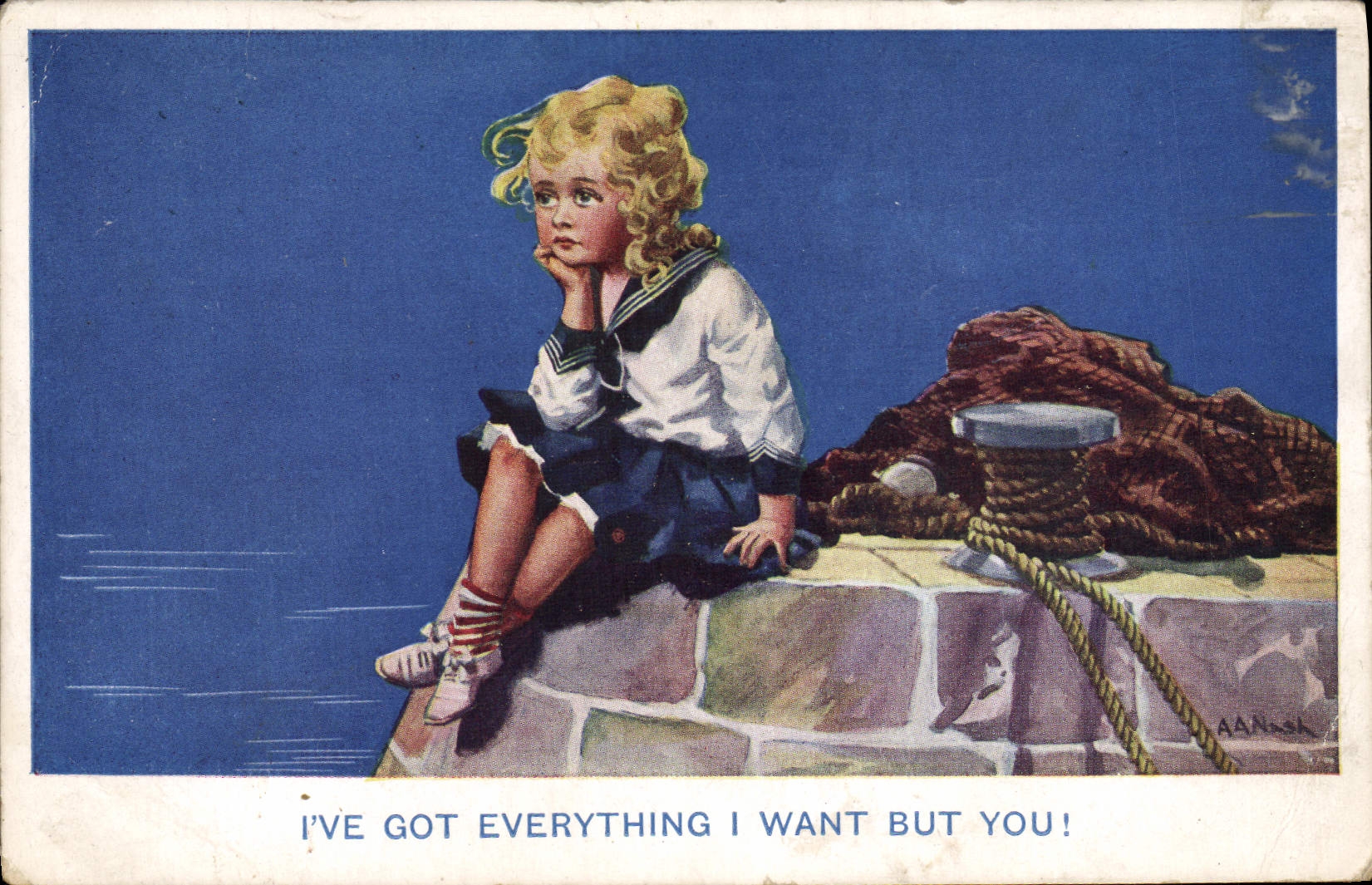 CPA Fantaisie Illustrateur Enfant Marin