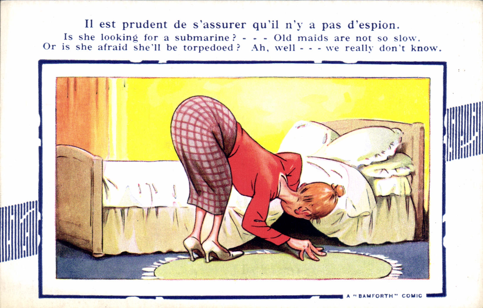 Ilustrador de Bamforth de la fantasía de la POSTAL de la VENDIMIA