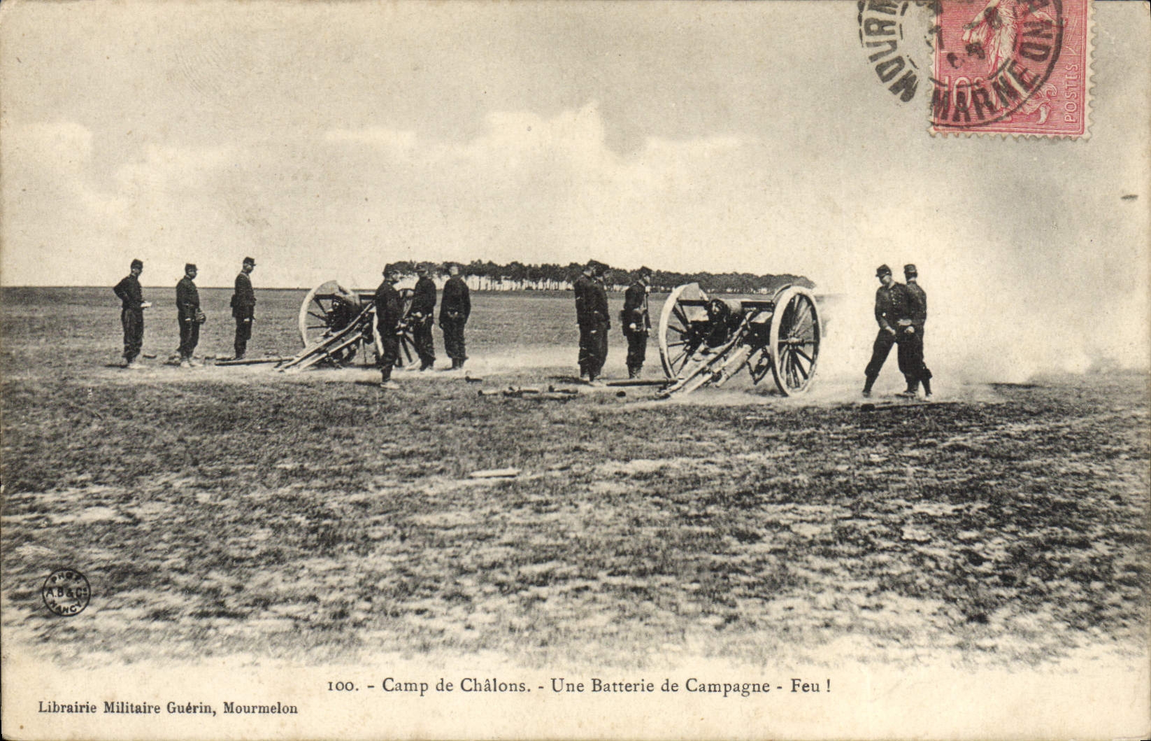 VINTAGE POSTCARD Militaria Camp of Trawl-nets a battery in shift