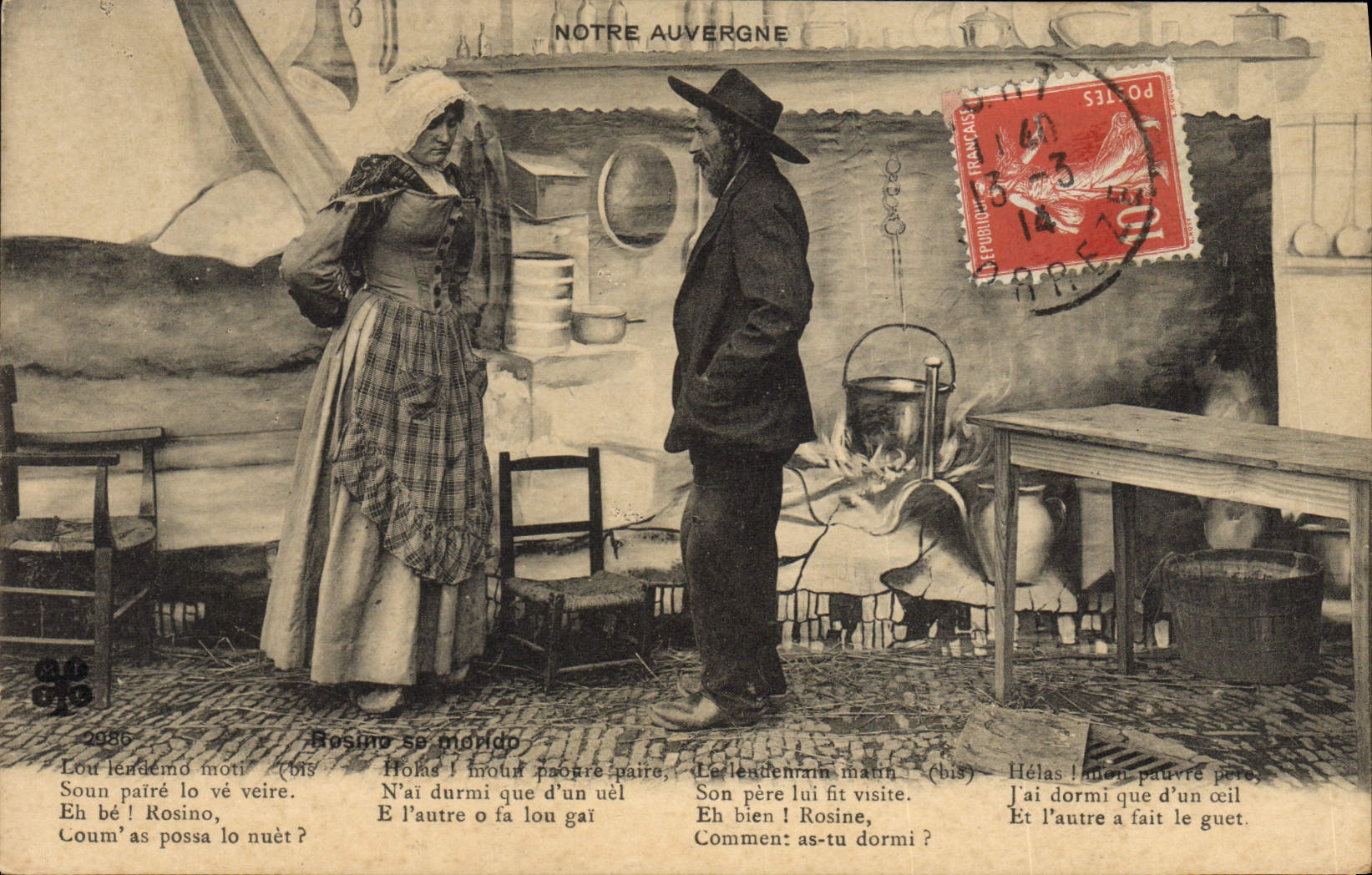 CPA Folklore Auvergne 