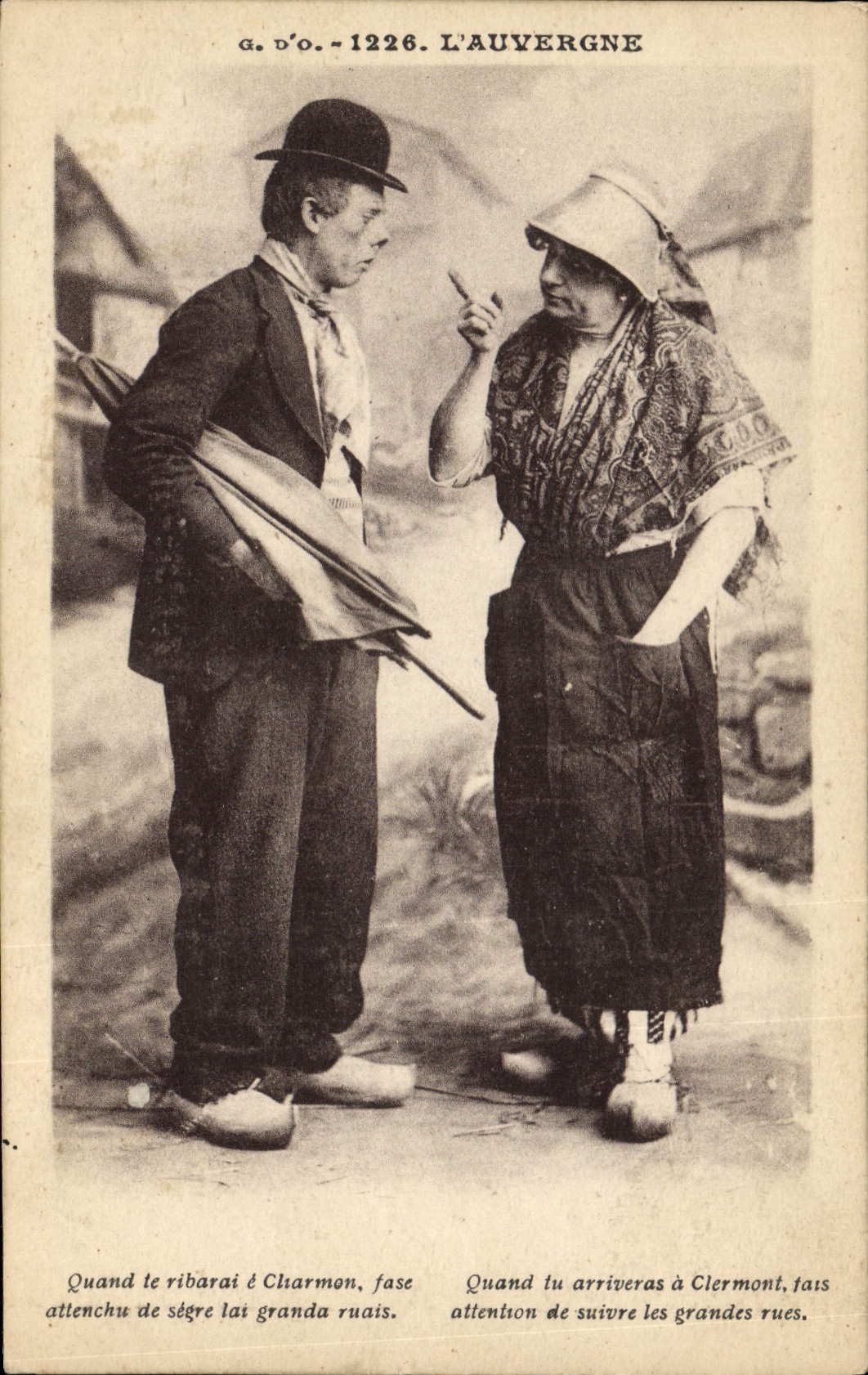 CPA Folklore Auvergne 