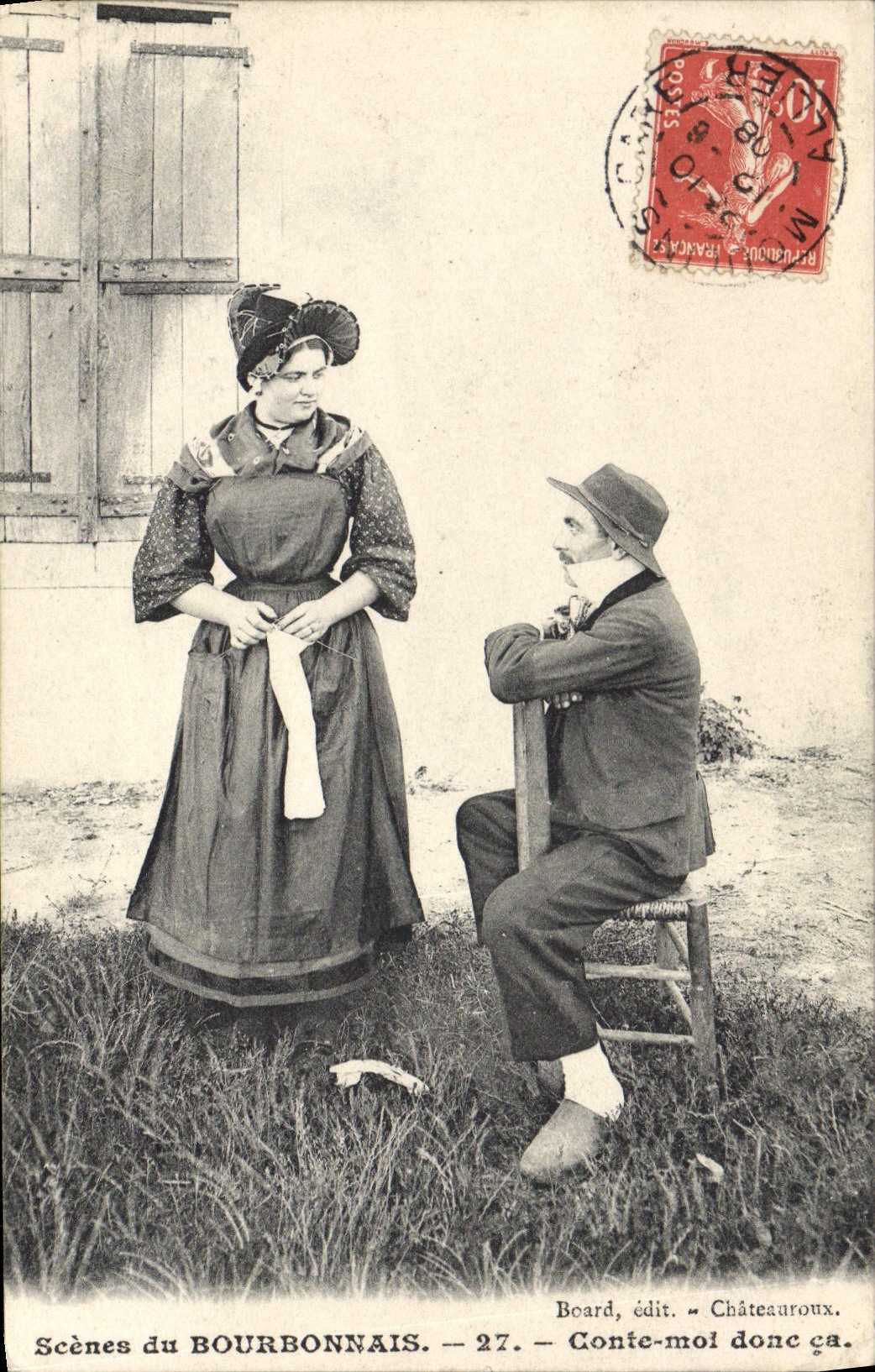 CPA Folklore Scenes du Bourbonnais 