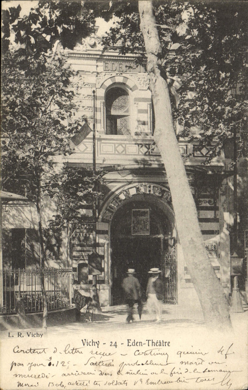 VINTAGE POSTCARD Eden Vichy Theater