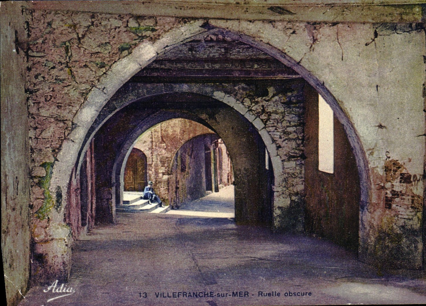 CPA Villefranche Sur Mer Ruelle Obscure