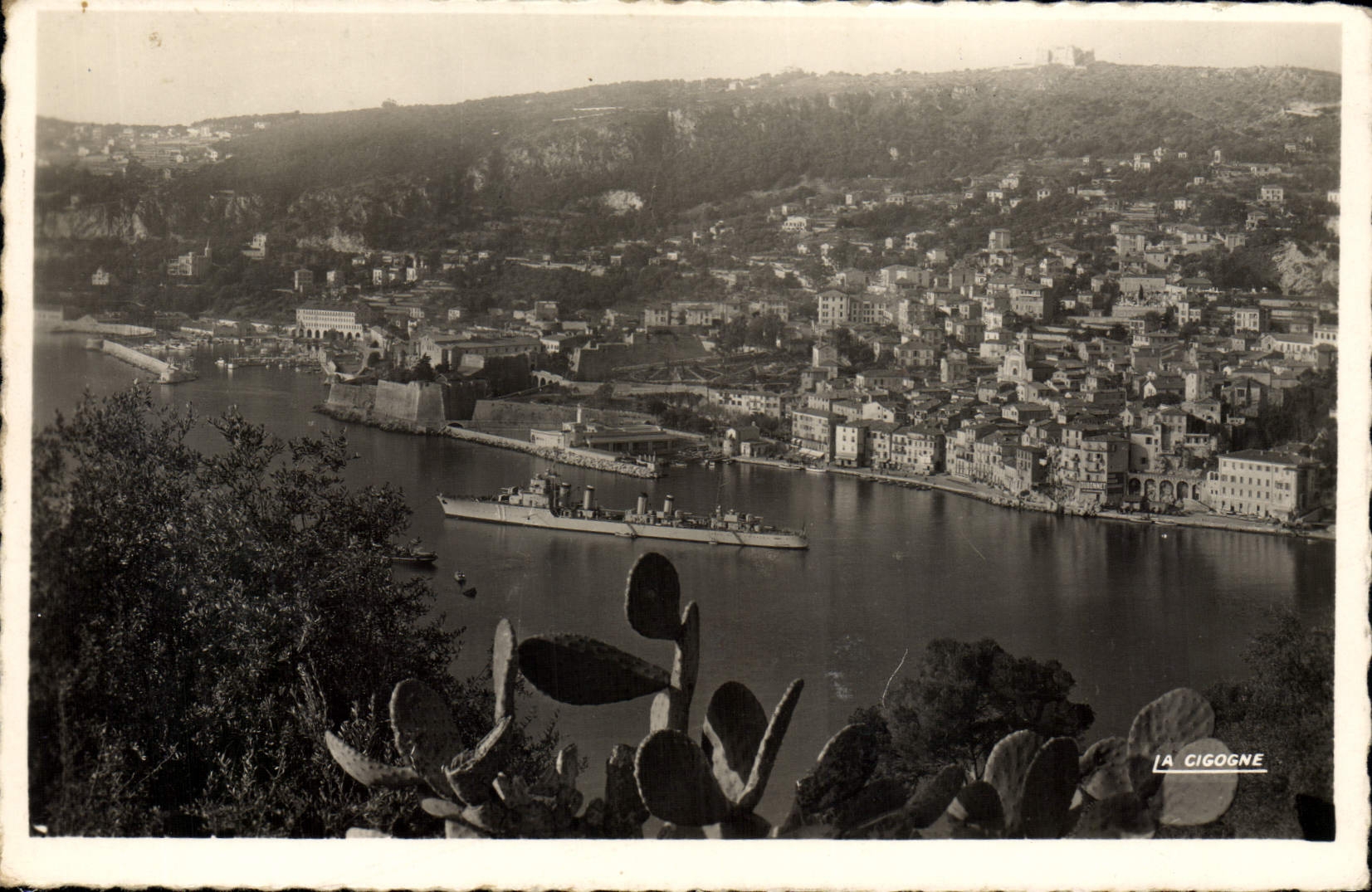 MODERN CARD Villefranche On Sea View Boat