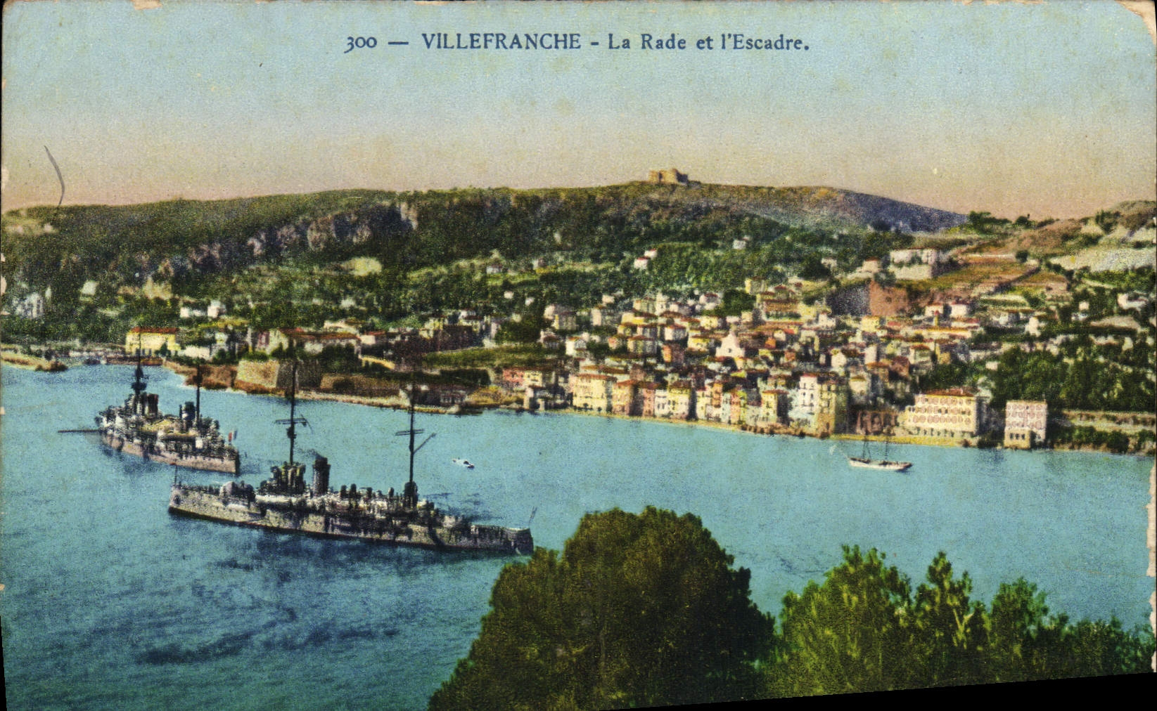 CPA Villefranche Sur Mer La Rade et l'escadre Bateaux 