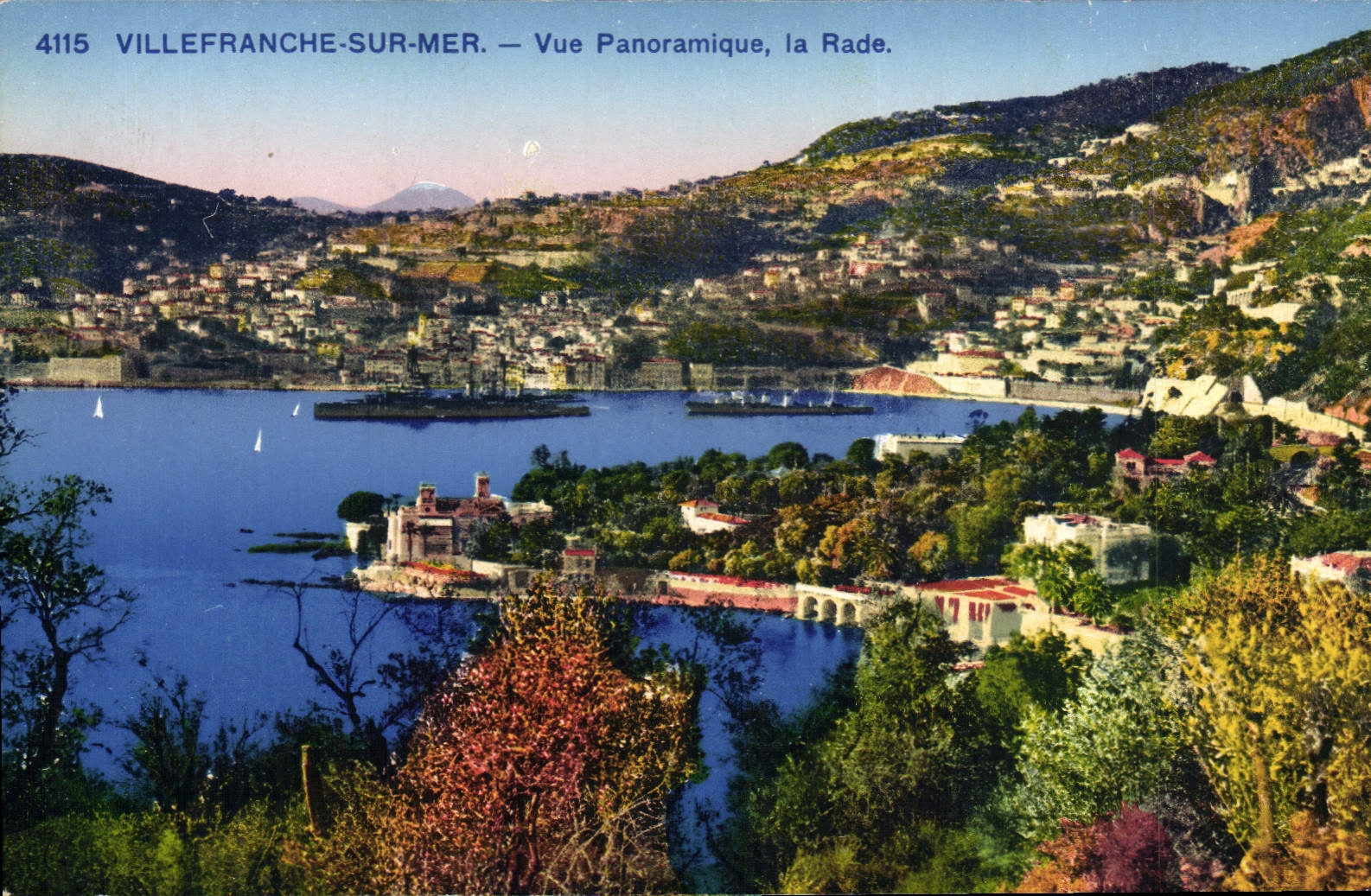 CPA Villefranche Sur Mer Vue Panoramique la Rade