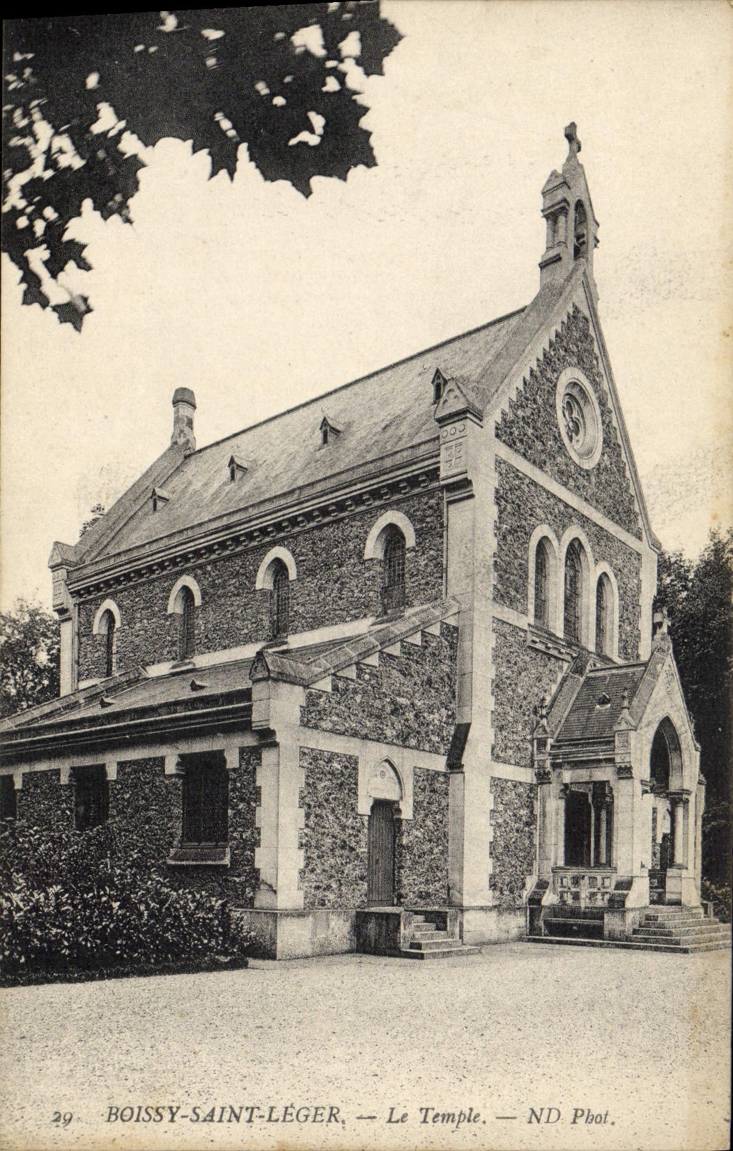 Templo ligero santo de Boissy de la POSTAL de la VENDIMIA