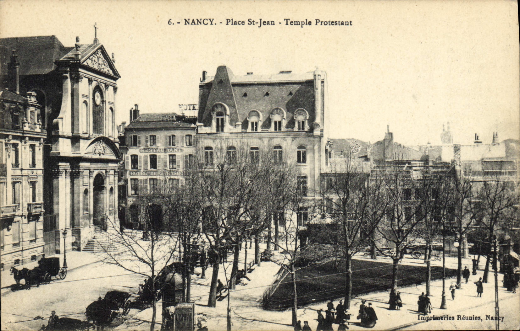 CPA Nancy Place St Jean Temple protestant
