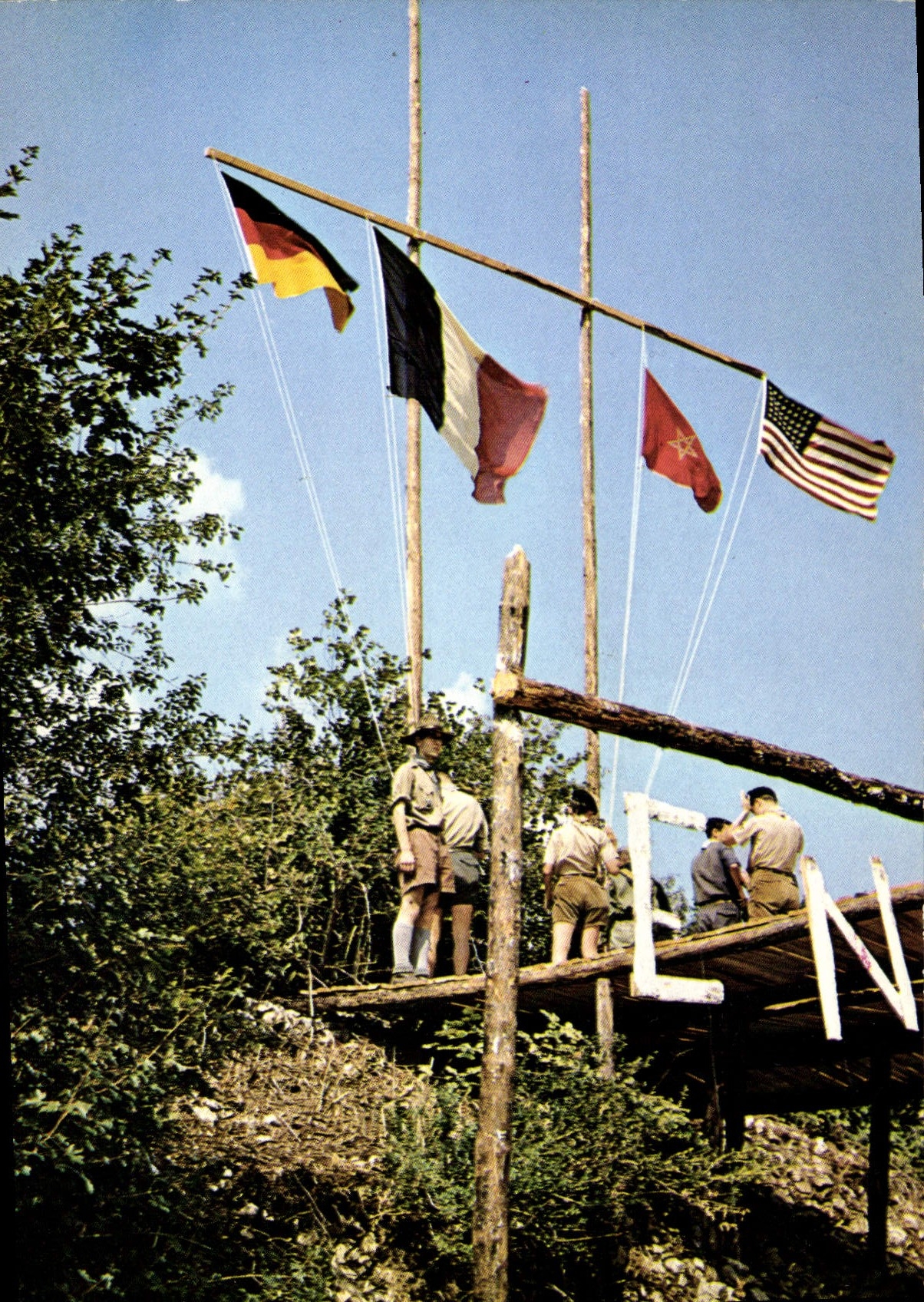 MODERN CARD Scout Jamboree neutral Scouts of France