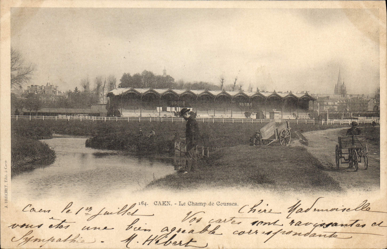 CPA Cheval Equitation Hippisme Caen Le champ de courses