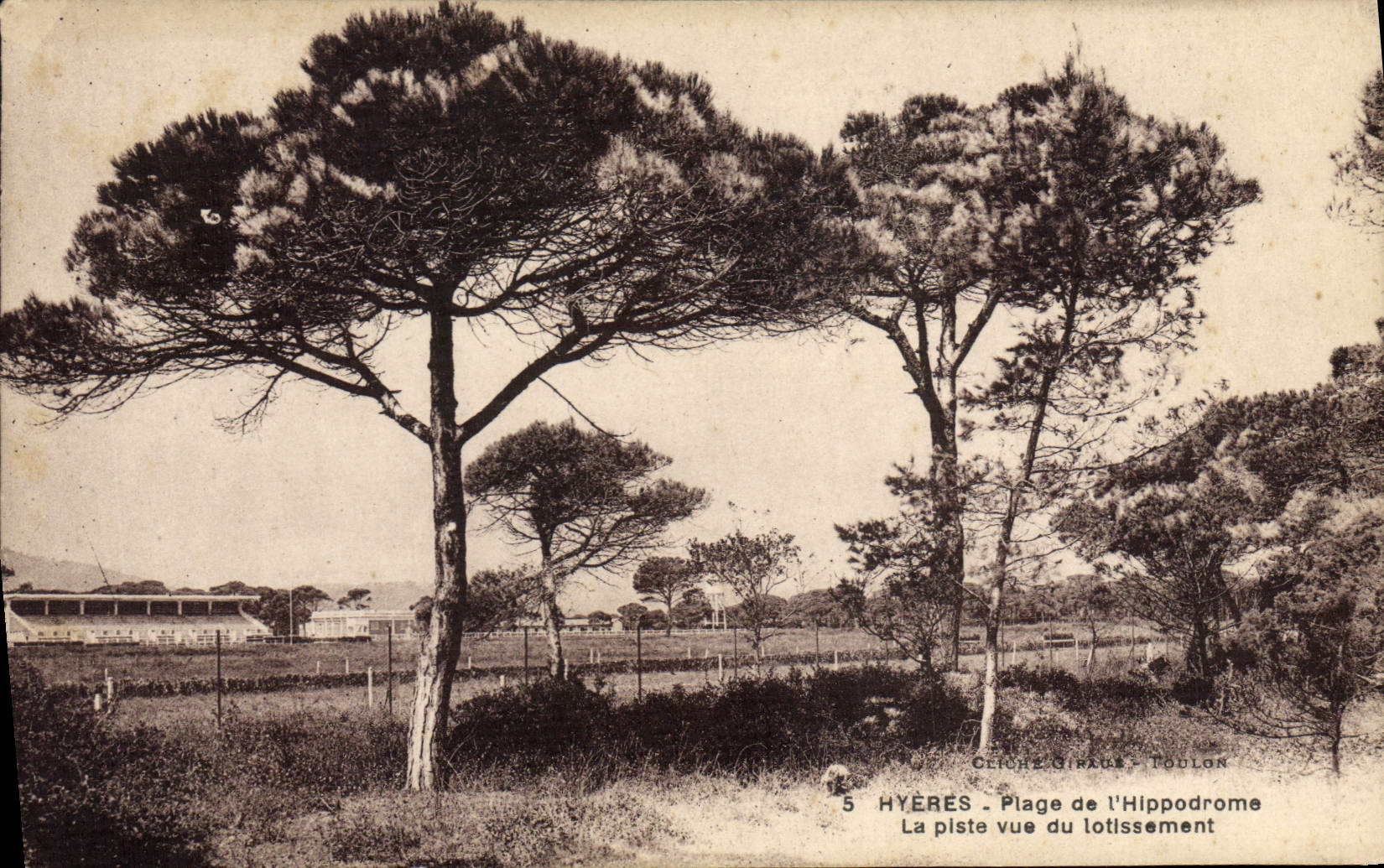 CPA Cheval Equitation Hippisme Hyeres Plage de l'hippodrome La piste vue du lotissement 