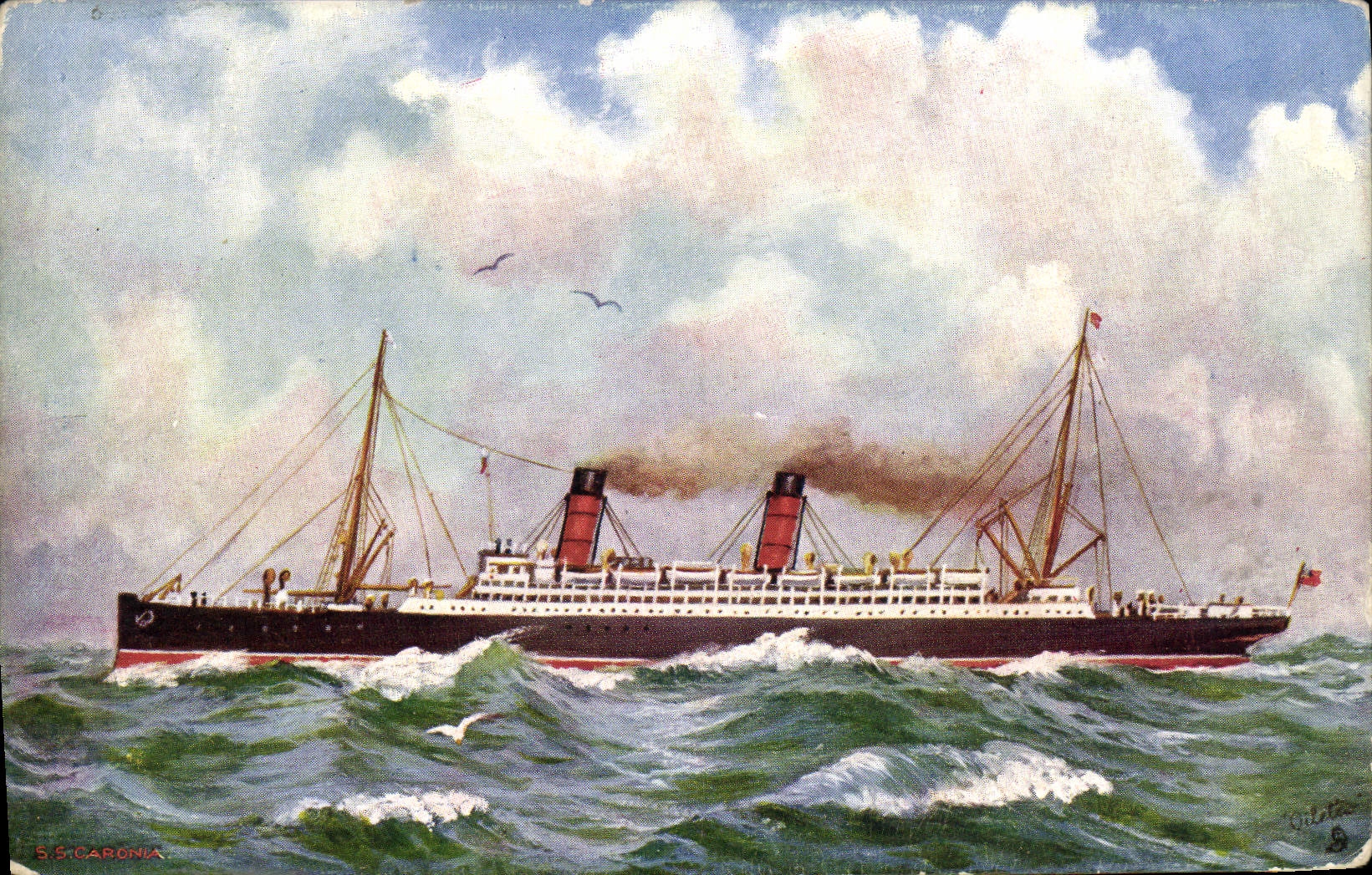 CPA Bateau Paquebot SS Caronia 