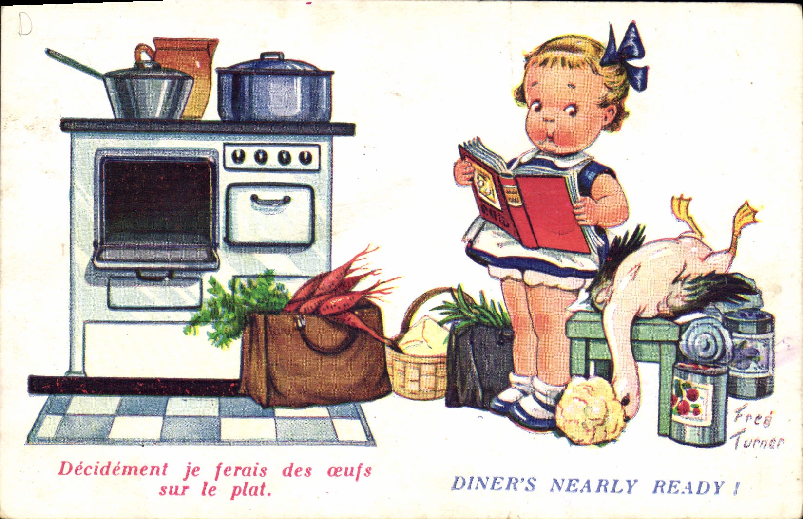 CPA Fantaisie Illustrateur Enfant Fred Turner 