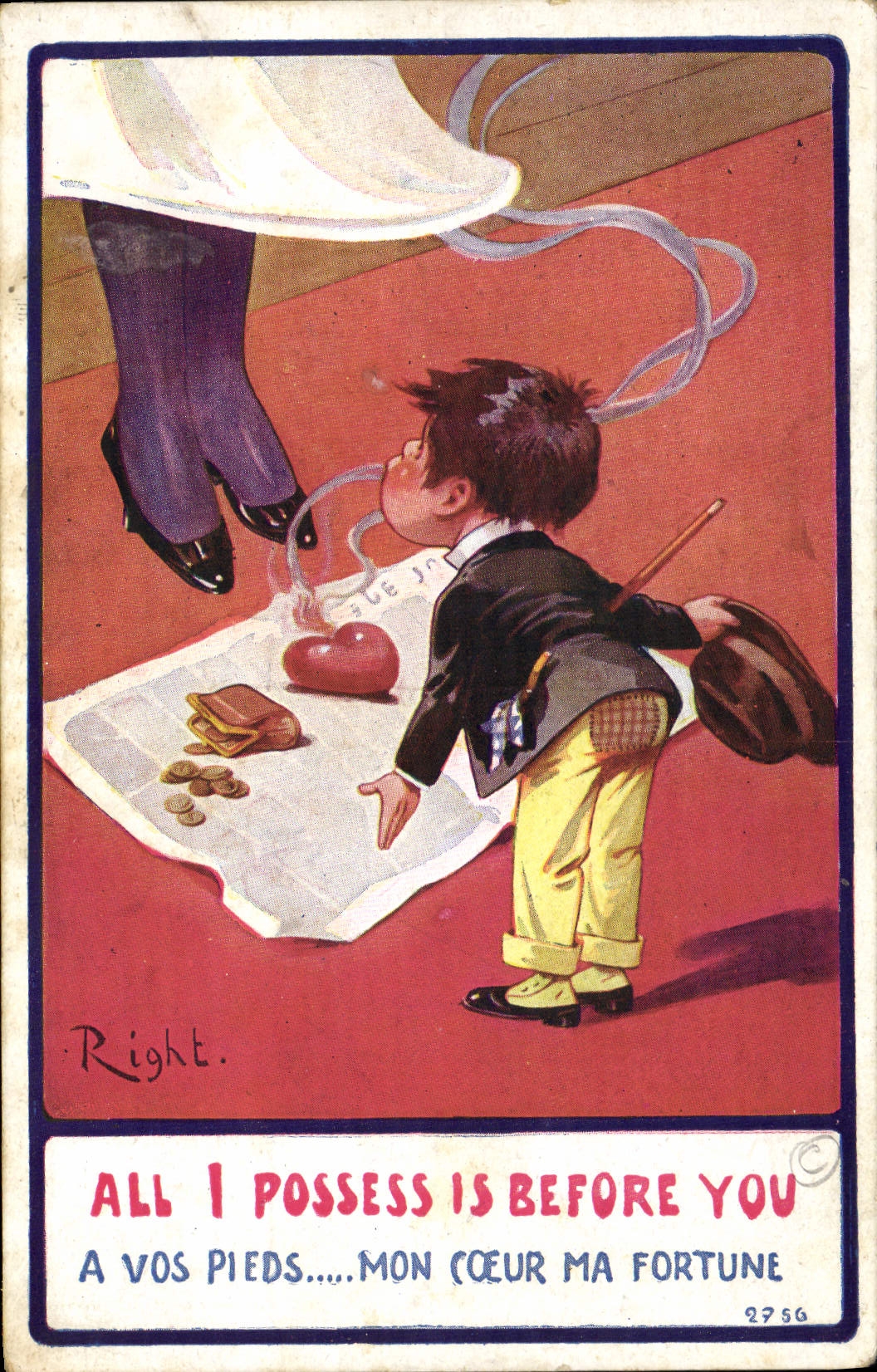 CPA Fantaisie Illustrateur Enfant Right All I possess is before you