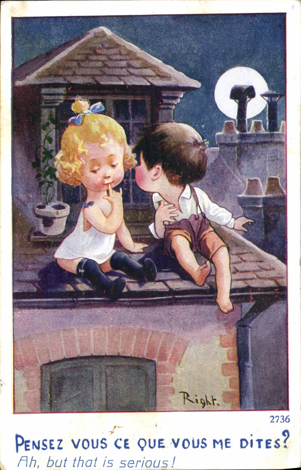 CPA Fantaisie Illustrateur Enfants Right 