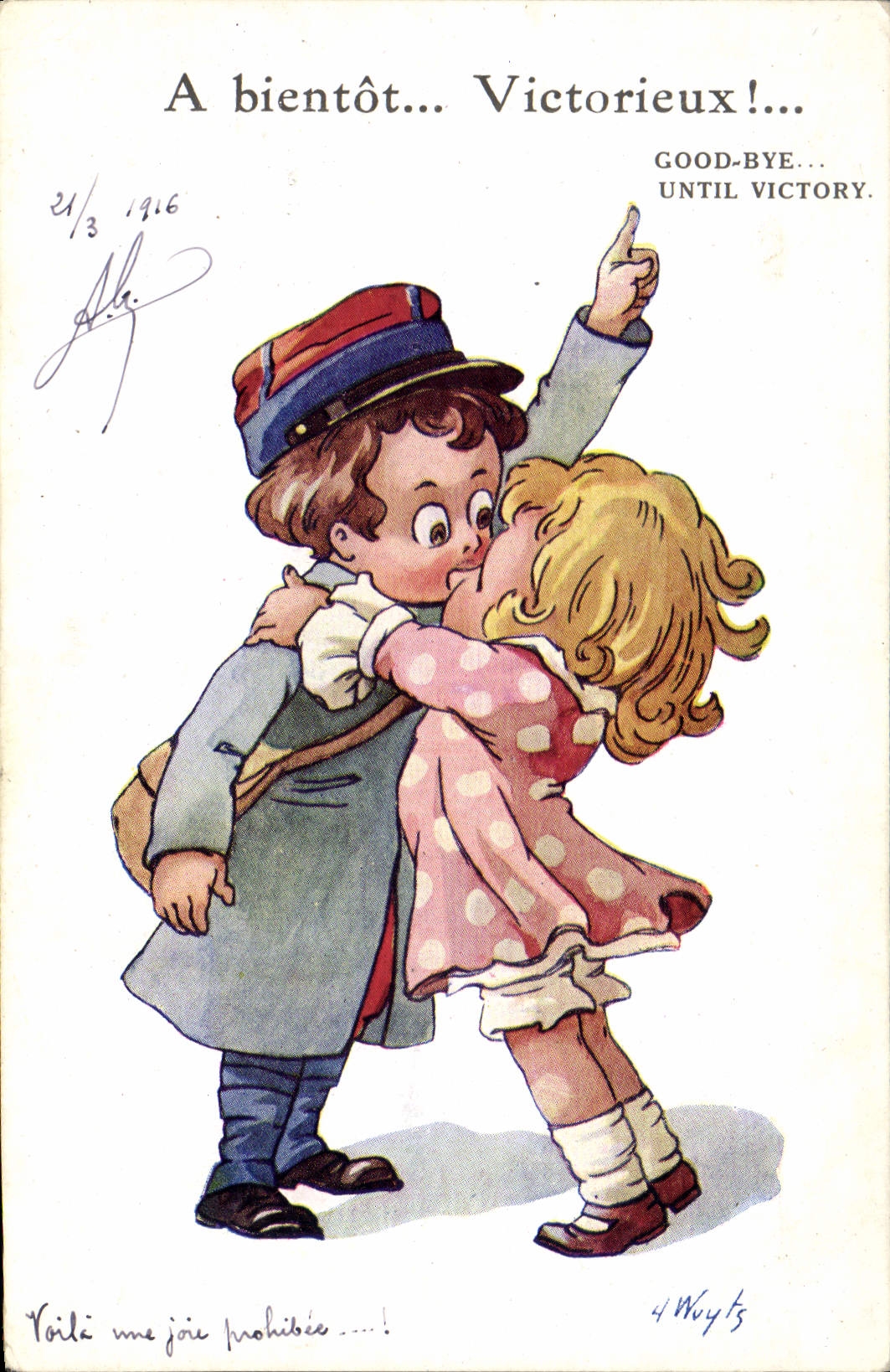 CPA Fantaisie Illustrateur Enfants Militaria