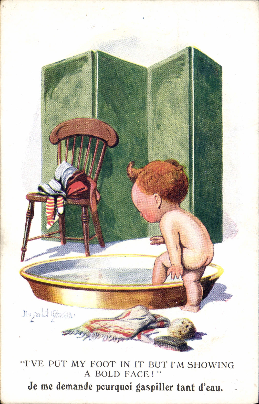 CPA Fantaisie Illustrateur Enfant Donald McGill