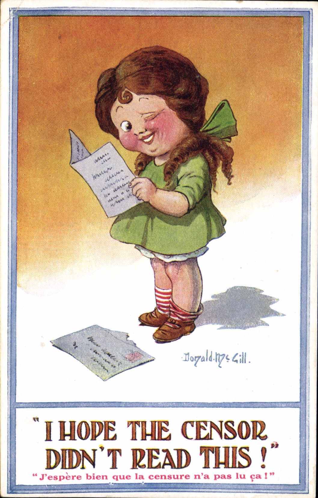 CPA Fantaisie Illustrateur Enfant Donald McGill