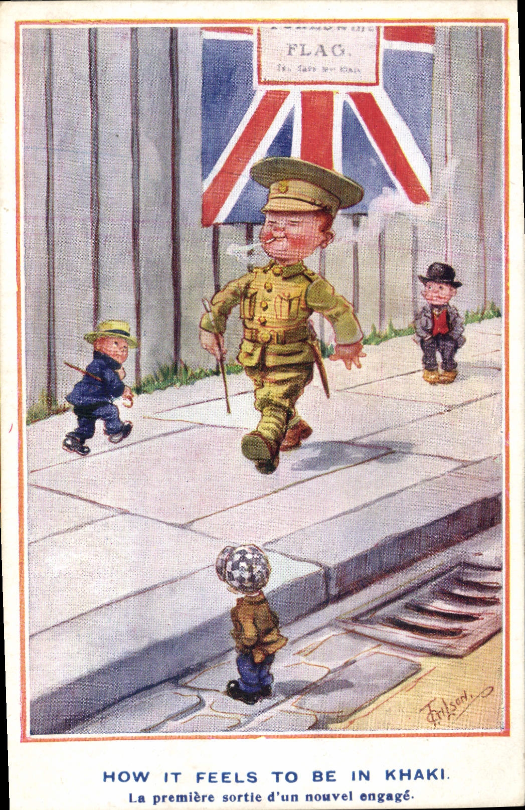 CPA Fantaisie Illustrateur Enfant Soldat Militaria 